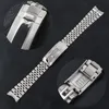 Jubilee Watchband Strap Erkekler S 20mm 316L Paslanmaz Çelik Bilezik Gümüş Kilit Tokası 40mm Alt İzleme Örneği 220617