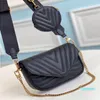 Designer- Kvinnor väska mode kedja kombination rund mynt handväska mini läder plånbok crossbody väskor kvällsäck 6636