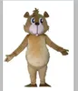 nouveau costume de mascotte de petit écureuil brun avec une petite bouche pour adulte à porter