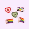 Rainbow Flag Letter Seal Clothes Brosches Women Eloy Emalj LAPEL PIN FÖR RACKPACK Väska Klädtröja Kjol Badges Buckle Brooc257U