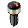 Fast Quick Charger Dual Ports QC 3.0 PD 20W LED Light Digital Detection Usb Car Charger Power Adapter