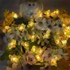 Strings 30/40leds Bee Shaped LED Fairy Light String Copper Wire HoneyBee Garland Lights For Wedding Birthday Christmas Party Room DecorLED S