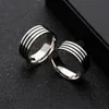 8mm roestvrij staal zwart circelring band vinger emaille vrouwen heren vinger ringen mode-sieraden