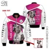 Plstar Cosmos Pit Bull Dog 3D Printed Flight Bomber Jackets Płaszcz Tracksuit Zima grube ponadwymiarowy w stylu długiego rękawa P23 220704