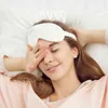 Drop 100 3D Silk Sleep Mask Natural Eye Eye Gey Cover Day Patch Soft Portable Travel 2205093019276