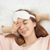 Drop 100 3D Silk Sleep Mask Natural Sleeping Eye Shade Cover Shade Patch Soft Portable Blindbind Travel 2205092813147