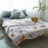 Filtar gula lämnar blommor akvarell mandala kasta filt för soffa mjuka och bekväma flanell barn present campingblanketter