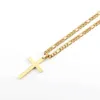 Fashion Simple Cross Chain Necklace For Women Men Luxury Gold-plated Stainless Steel Pendant Necklaces Jewelry Gift255x