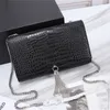 KATE Damen Umhängetasche, berühmte Taschen, Kette, Quaste, Mode, Leder, Geschenk, Schultertasche, schwarze Tasche, Geldbörse, Luxus-Designer-Handtaschen, Handtasche