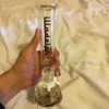 10,6 inch hoge glazen waterpijp dab rig rechte pijpen waterpijp booreilanden waterpijpen met speciale tekststickers