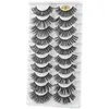 10 Pairs soft comfortable russian strip fake eyelashes thick fluffy DD curl volume false eyelash extension