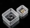 40*40mm Transparent Floating Display Case Boxes Earring Gems Ring Jewelry Suspension Packaging Box PET Membrane Stand Holder SN3722