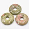 25 mm verschiedene Natursteinkristalle, Gogo-Donut-Charms, Rosenquarz-Anhänger, Perlen für glückliche Schmuckherstellung im Großhandel