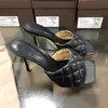 Heetste hakken met doos en stofzakken dames schoenen designer sandalen kwaliteit sandalen hielhoogte en sandaal platte schoenglaasjes slippers door merk0103