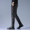 Men's Pants Spring Summer Classic Men's Elastic Thin Casual Mens Business Dress Slim Fit Jogger Stretch Long Trousers MaleMen's