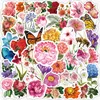 50pcs/Lot Car stickers graffiti flowers bloom gifts For Kids skateboard water bottle notebook laptop decor Helmet sticker PVC Guitar Decals