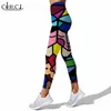 Kadın Tayt Polinezya Özet Sanat Baskı Yüksek Bel Elastikiyeti 3D Legging Moda Dış Mekan Sweatpants W220617