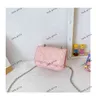 어린이 디자이너 핸드백 New Girl Princess PU Chain Messenger Bag Kids 패션 금속 체인 싱글 어깨 변경 지갑 C6547