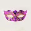 Halloween bemalte Maske venezianische halbe Gesichtsmaske Männer Frauen Maskerade Masken Erwachsene Hallowmas Weihnachten Kostüm Party Supplies BH7144 TYJ