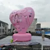 Gepersonaliseerd aangepast opblaasbaar roze hart met basis voor Valentijnsdag/feestdecoratie gemaakt door Ace Air Art