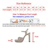 Bling Sandales Femme Été 2022 Plate-forme Talons Hauts Or Argent Sandales De Mariage Chaussures Élégantes Pour Femmes Talon Large Taille 14 Y220409