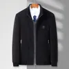 Мужская куртка 2021 осень и зима новая мужская одежда для одежды папы среднего возраста деловая досуг стенд воротник напечатанный куртка мужская