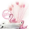 Pink Flamingo Party Happy Birthday Cake Topper Peacock Feather for Cupcake Toppers Wedding Decor