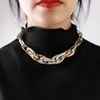 Kedjor Vintage 3 -stycken Set Halsband Armband Kvinnor Metal Akryl Link Jewelry WholesalChains
