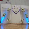 2PCS Luxus Mode Party Bühne Hochzeit Dekoration Empfang Willkommen Halle Hintergrund Rahmen Home Bildschirm Partition Blume Bogen Wand Hintergrund Requisiten Rahmen