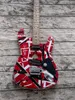 Starzejący się gitara elektryczna Edward Eddie van Halen Heavy Relic Striped Frankie Maple Neck