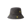 Enkel leende ansikte broderad cowboy fiskare hatt harajuku retro hatt unisex trendig utomhus sommar hink hcs103