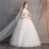 Other Wedding Dresses Half Sleeve Dress 2022 Ball Gown Fashion Lace Elegant Princess Bridal Vestido De NoivaOther