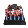 Pannello interruttori per barche a 5 bande Pannello interruttori per auto Voltmetro digitale impermeabile Doppia porta USB Presa 12V Combinazione Marine LED Rocker Car240G