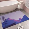 Carpets Pink Clouds Natural Landscape Printed Flannel Floor Mat Bathroom Decor Carpet Non-Slip For Living Room Kitchen Welcome DoormatCarpet