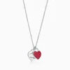 Fashion 100% 925 Sterling Silver Necklace Pendant Heart Beads Link Chain Rose Gold Design Necklaces for Women Luxury Jewelry Original Gift with Bag