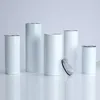 20 onças de sublimação em branco Tumblers magros retos de aço inoxidável copos isolados de caneca de parede dupla