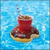 お風呂のおもちゃシャワーベビーキッズマタニティスイミングプールフロート夏のビーチで飲み物を飲むPVCインフレータブル飲料カップホルダーコースターベビートイEN2