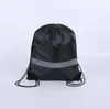 Drawstring Backpack Bag with Reflective Strip Cinch Sack Backpack for School Yoga Sport Gym Traveling SN4586