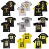 C202 US Army 1 Stefon Diggs Jersey All American Bowl Football 7 Patrick Peterson 13 Ezekiel Elliott 27 Christian McCaffrey Black Yellow White