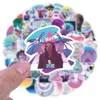 50pcs ins Steam wave cartoon graffiti Waterproof PVC Stickers Pack For Fridge Car Suitcase Laptop Notebook Cup Phone Desk Bicycle Skateboard Case.