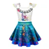 2022 Girls Mirabel Dress Toddler Carnival Party Movies Encanto Cos Costume Summer Kids Baby Casual Classion Play Clothing G2203674230