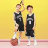 Tuta da basket per bambini Abbigliamento sportivo da esterno 2 12 Y Maglietta senza maniche per bambini T-shirt 2 pezzi Vestiti estivi per bambini Ragazze 220715