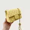 Ladies Classic Mini Flap Crush Ball Bags Square Candy Colors Quilted Matelasse Chains Adjustable Shoulder Strap Gold Metal Hardware Designer Luxury_handbags 17CM