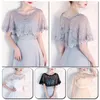 Scarves Women Embroidery Floral Lace Applique Cape Wrap Pure White Wedding Bridal Perspective Pullover Shawl Shrug Shoulder Covers4966678