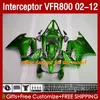 Fairings For HONDA Interceptor VFR800 VFR 800 RR CC 800RR VFR800RR 02 03 04 05 06 07 Body 129No.105 800CC Glossy Gold 2002 2008 2009 2010 2011 2012 VFR-800 02-12 Bodywork