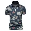 Aiopeson 100% Bomull Hawaii Style Polo T-shirts för män Kortärmad kvalitet Casual Social Mäns Polo Sommar Män Kläder 220408