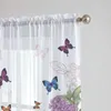 Curtain & Drapes Butterflies Curtains For Living Room Transparent Tulle Window Sheer The Bedroom Accessories DecorCurtain