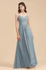 Designer Bridesmaid Dresser 2022 Sexig Spaghetti -rem rygglösa veckor Ruffles Chiffon Long Maid of Honor -klänningar Evening Prom Wears Custom Made BM3008