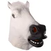 Halloween Masks Latex Horse Head Cosplay Animal Costume Set Theater Prank Crazy Party Props Head Set Horse Mask Dog Horse Masks 22256k