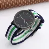 Wristwatches womage homens simples assiste moda de nylon strap quartzo relogio masculino reloj Hombewristwatches hect22